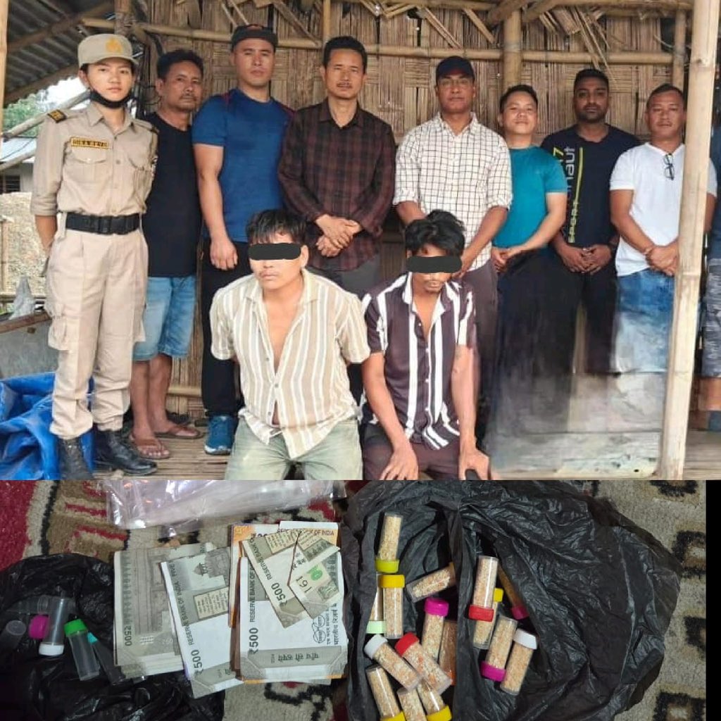 SNaharlagu66282's tweet photo. #Ops_Dawn 2.0 | Naharlagun Police Strike Again!

Two drug peddlers arrested, 16 vials of heroin and cash seized in a swift raid at Lower Model Village. Case registered under NDPS Act. Capital Police, Nlg remains committed to a drug-free society!
@ArunachalPolice 
@MyGovArunachal https://t.co/YkbQd9trGE