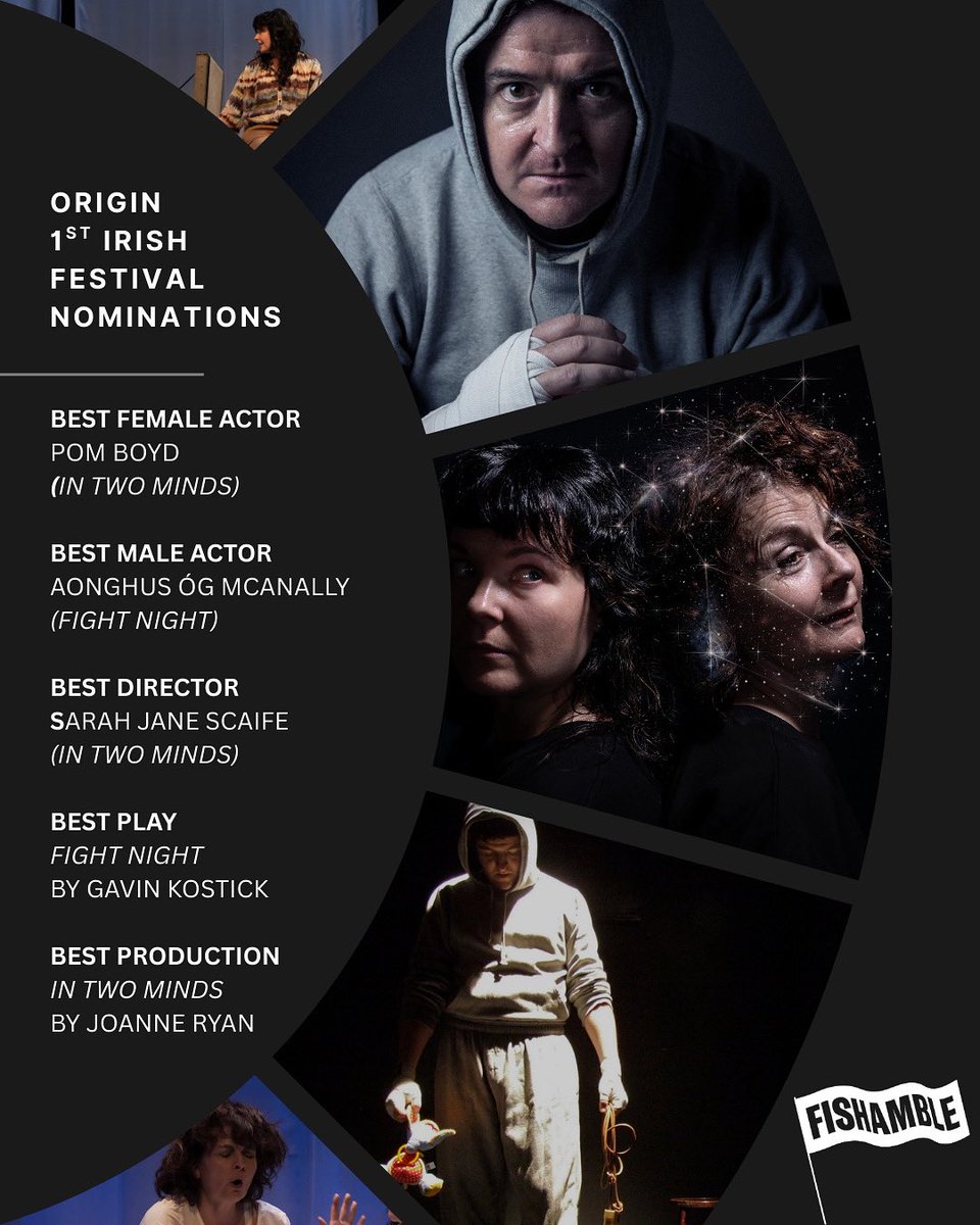 HUGE congratulations to the In Two Minds and Fight Night teams on FIVE nominations at the Origin 1st Irish Awards in New York! ⭐️🙌👏