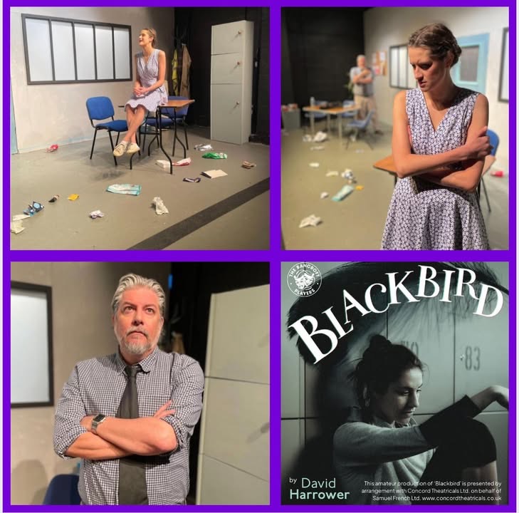 OPENING TOMORROW! Photos from the dress rehearsal for Blackbird by David Harrower opening at the QMT Studio tomorrow. A powerful play and one not to miss! 

qmt.org.uk/production/bla… 

🗓️- 29 April to 3 May
⌚️- 7.45pm

#blackbird #hitchincreative #QMT #hitchin