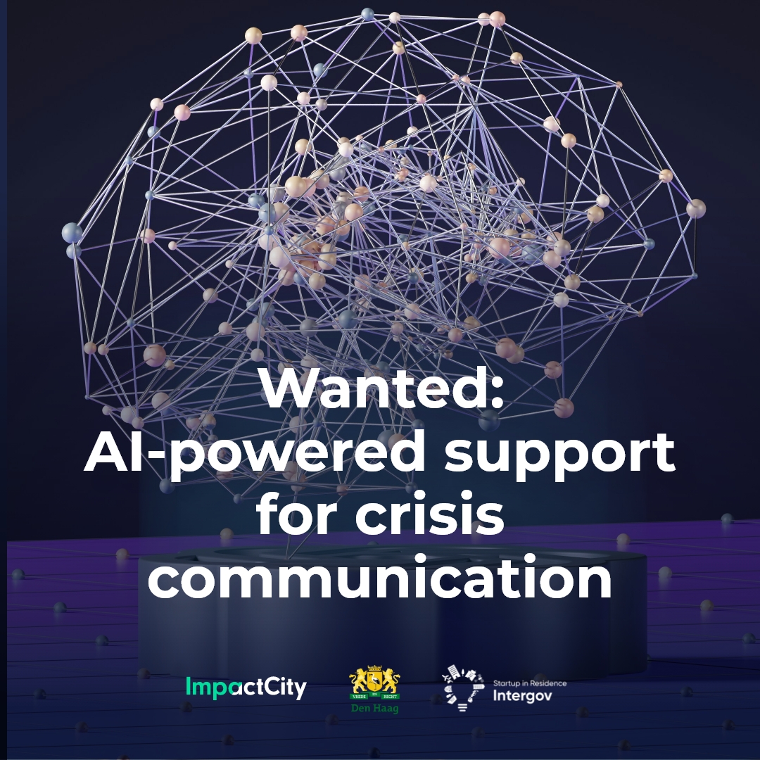 Do you own, work for, or know the company that has an #innovative AI assistant that can support crisis communication teams? 

Take on this challenge and get up to €25,000 innovation budget ➡️ intergov.startupinresidence.com/nl/den-haag/ai…

#doinggoodanddoingbusiness #TheHague