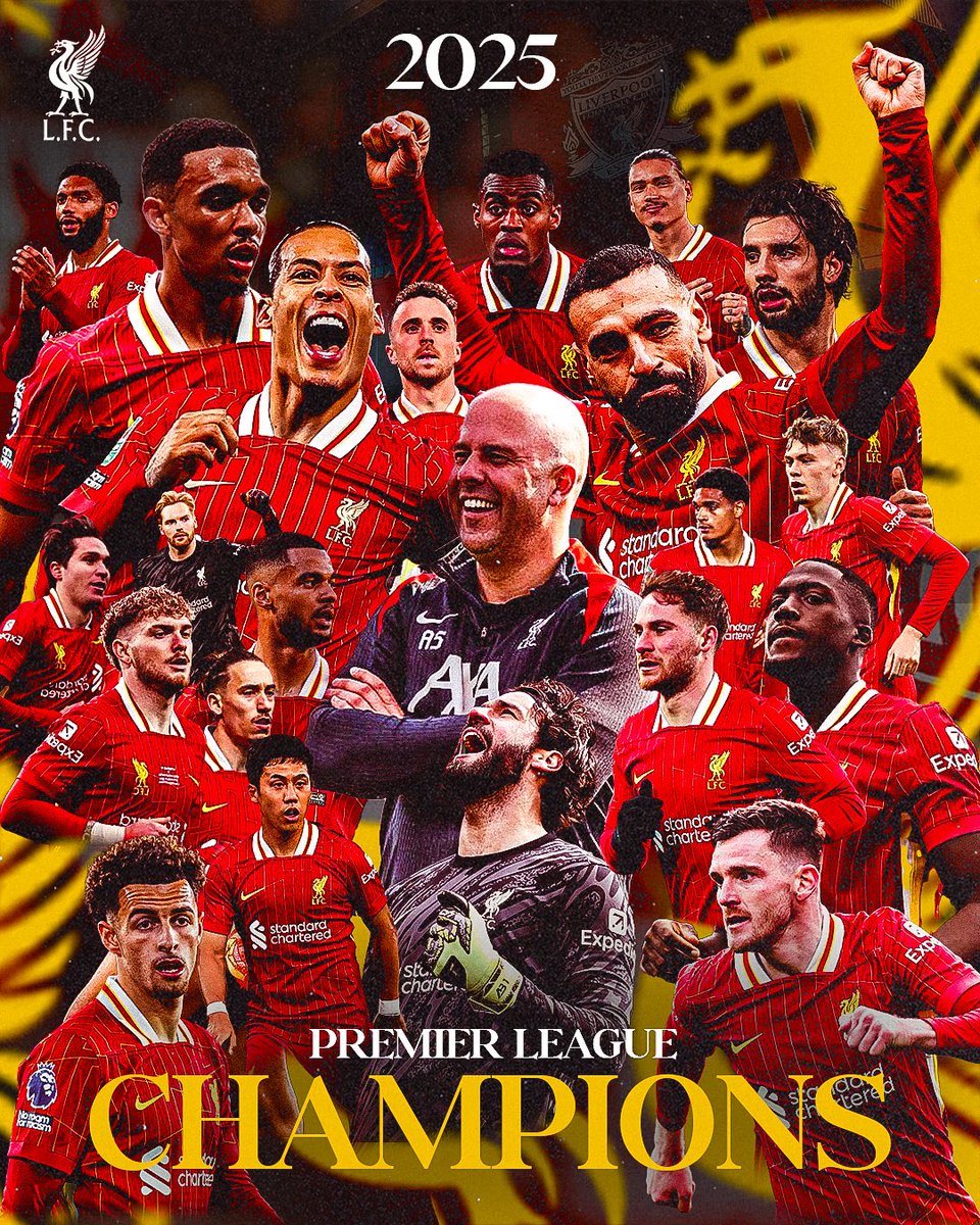 dirbydafyddrees (@dirbydafyddrees) on Twitter photo 2025 Premier League Champions! LFC ๐ โฝ๏ธ
@liverpoolfc
<a href="/premierleague/">Premier League</a>
#lfc #ynwa #liverpoolfc #lfcnews #anfield #matchday #lfcmatchday #reds #liverpoolfans #liverpoolfootballclub #PremierLeague 2025 Premier League Champions! LFC ๐ โฝ๏ธ
@liverpoolfc
<a href="/premierleague/">Premier League</a>
#lfc #ynwa #liverpoolfc #lfcnews #anfield #matchday #lfcmatchday #reds #liverpoolfans #liverpoolfootballclub #PremierLeague