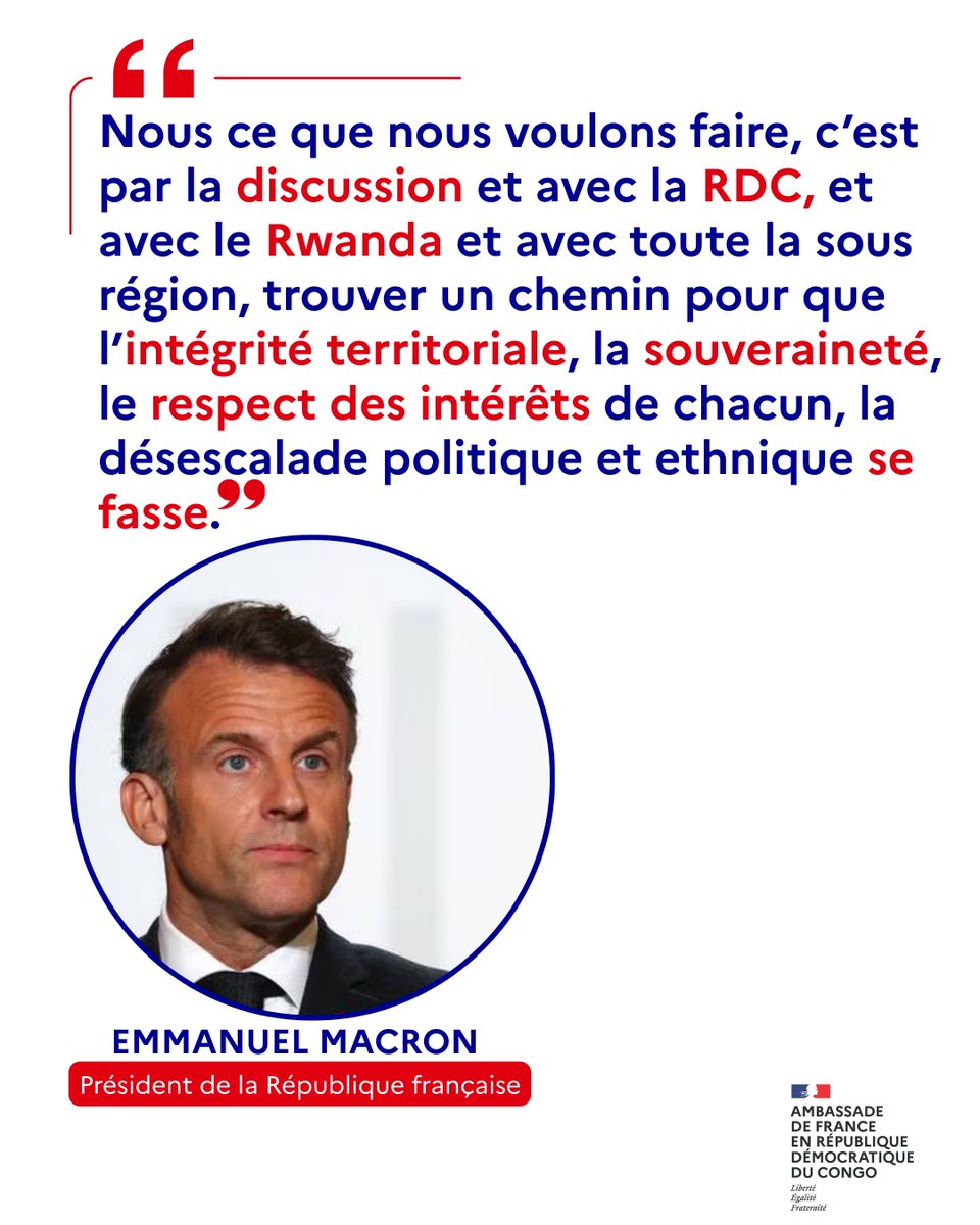 Le président <a href="/EmmanuelMacron/">Emmanuel Macron</a> a abordé la situation du conflit dans l’Est de la République démocratique du Congo au cours d’une interview accordée à <a href="/TV5MONDE/">TV5MONDE</a> , dont voici quelques extraits. 👇🏽

Retrouvez l’intégralité de l’entretien ici 👉🏼 : bit.ly/3GorgGf
