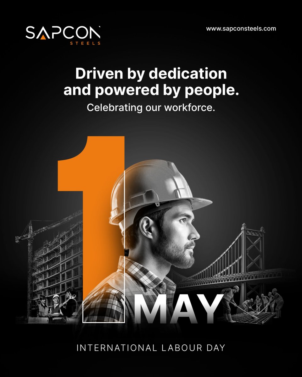 SapconSteels's tweet image. This Labour Day, Sapcon Steels celebrates the strength of our workforce — the hands that build, and the spirit that powers us forward.

Here&apos;s to the heart behind our success..

#InternationalLabourDay #WorkforcePower #SapconSteels