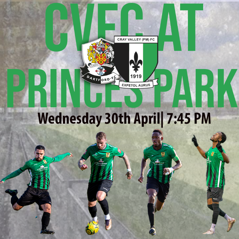 CrayValleyPM's tweet photo. Tickets are now on sale for the @Isthmianleague semi final play off against @Dartfordfc

Let's get behind our boys as they fight for the last available place in the National League South

#COYM