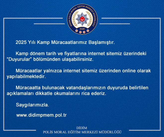 DidimPMEM's tweet photo. 2025 Yılı Kamp Dönemi Tarihleri ve Fiyatları Hakkında https://t.co/SzgegTWLS1