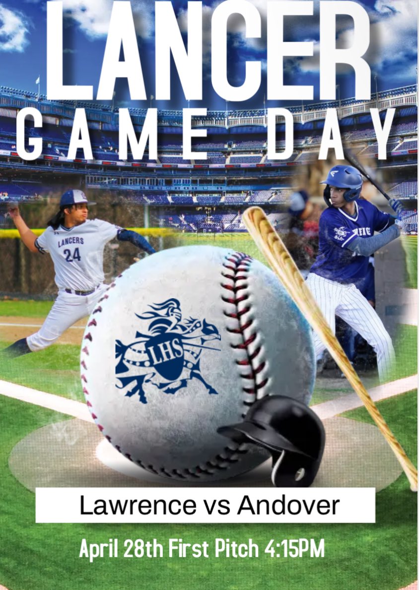 Lancers are home today vs Andover. First pitch 4:15Pm