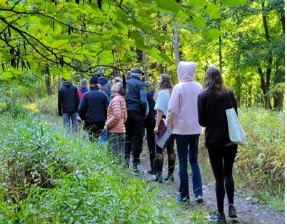 Check out one of our most well-loved programs: forest bathing with Shawn Fertitta! Gather in the Walled Garden in Mellon Park on May 5th to connect with mindfulness, community, and the earth. 
Register for free here: 1027healingpartnership.org/forest-bathing…