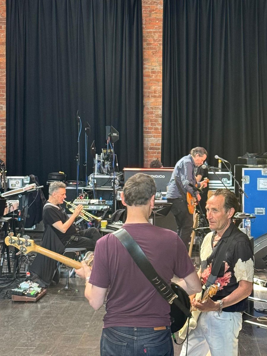 wearejames's tweet image. Rehearsals are well underway, with the band getting ready for their shows this week in Middlesbrough and Ayr. Last remaining tickets available for the Big Top in Ayr NBL x linktr.ee/jamesisnotaper…

#JamesLive2025 #BandLife #OnTour