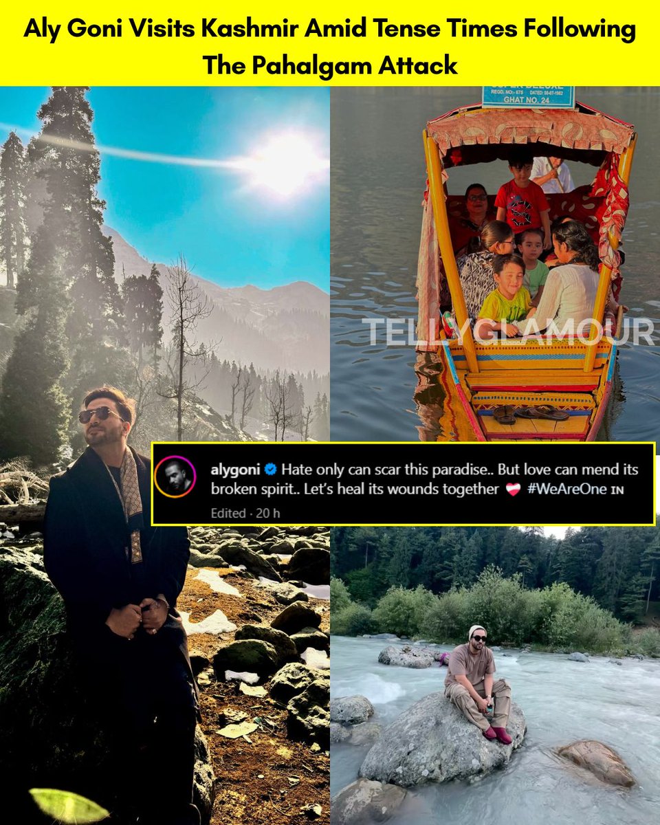 Aly Goni Visits Kashmir Amid Tense Times Following The Pahalgam Attack, Sharing Heartfelt Posts And Praying For Peace In The Region 🌄🙏

#AlyGoni #Kashmir #Tourism #India #TVCelebs