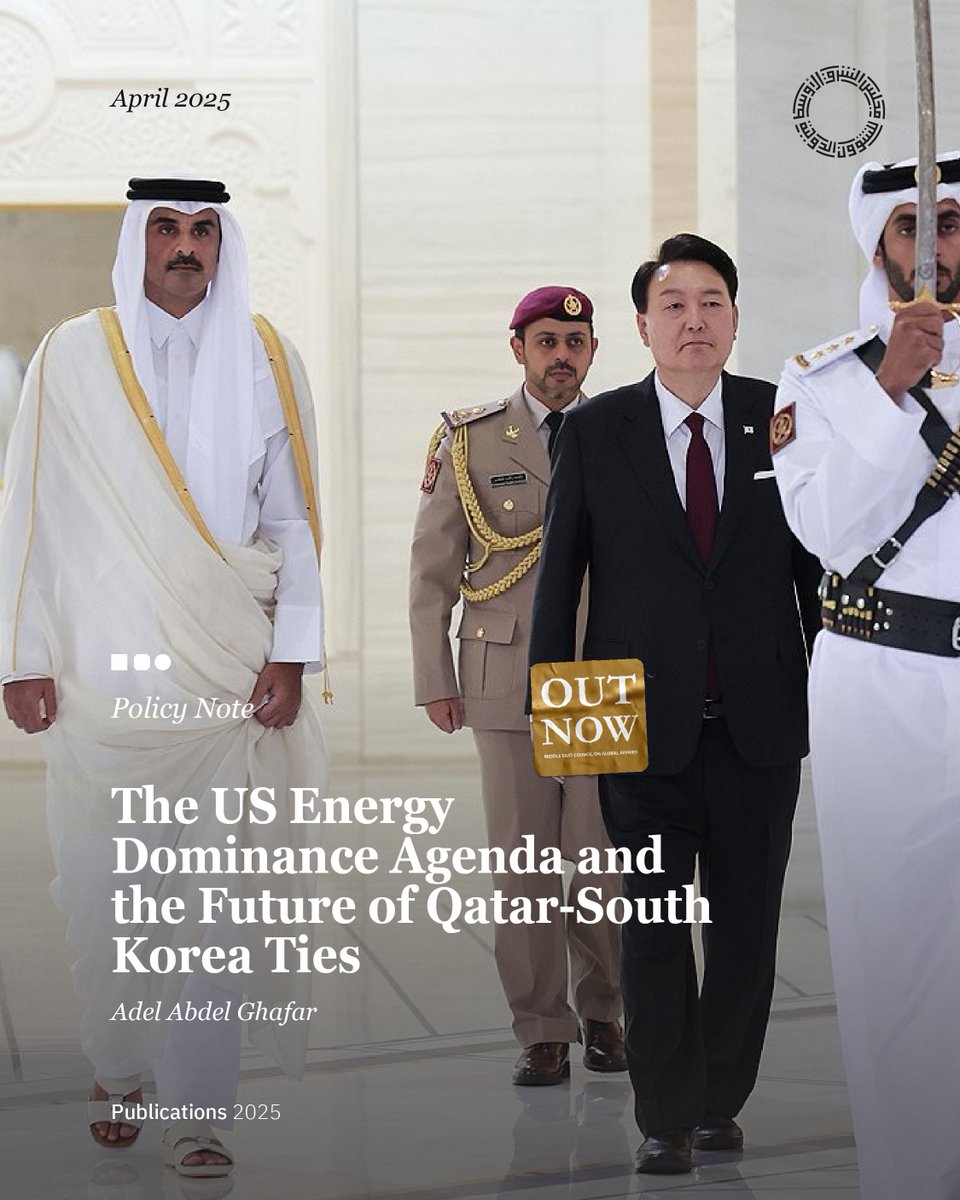 Out Now: "The US Energy Dominance Agenda and the Future of Qatar-South Korea Ties" by <a href="/AdelAGhafar/">Adel Abdel Ghafar</a>

This policy note argues that Qatar should increase the flexibility of its LNG contracts to manage increased competition and adapt to greater LNG capacity coming online in the near