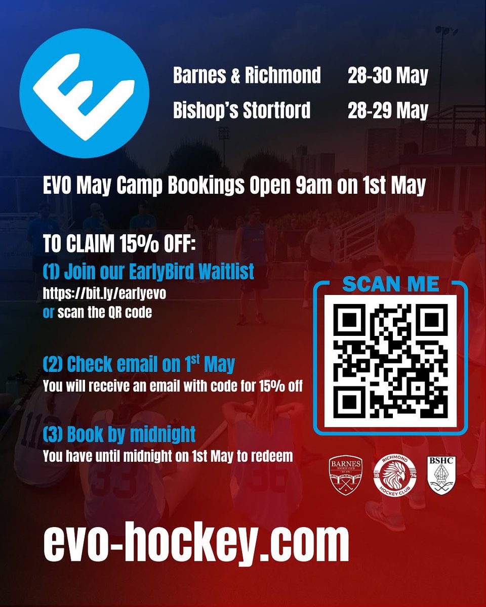 Save 15% for the next EVO camps coming up this May half term. Opportunity opens 1 May - don’t miss out!

#EvolveYourGame
