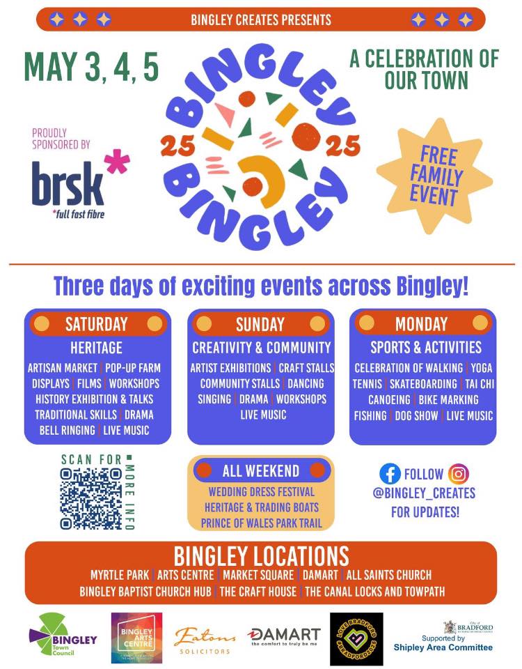 Bingley Town Council (@bingleycouncil) on Twitter photo 🕒The Countdown is on... Just a few more days until the Bingley 25 weekend!
Find out more about events taking place here: bingleyartscentre.co.uk/partners/bingl…
#Bingley #Bradford <a href="/visitBradford/">Visit Bradford</a> <a href="/bradfordmdc/">Bradford Council</a> #repost #brsk <a href="/BingleyArtsCntr/">Bingley Arts Centre</a> 🕒The Countdown is on... Just a few more days until the Bingley 25 weekend!
Find out more about events taking place here: bingleyartscentre.co.uk/partners/bingl…
#Bingley #Bradford <a href="/visitBradford/">Visit Bradford</a> <a href="/bradfordmdc/">Bradford Council</a> #repost #brsk <a href="/BingleyArtsCntr/">Bingley Arts Centre</a>