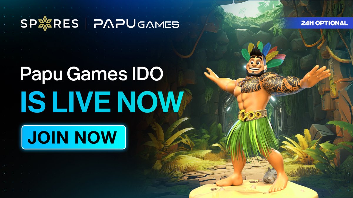 Spores Network (@spores_network) on Twitter photo 🔥 PAPU GAMES IDO IS NOW LIVE ON SPORES LAUNCHPAD 🔥
Attention all Spores champions! 🏆
Brace yourselves for the exciting IDO launch of <a href="/PapuNextGen/">PAPU GAMES</a> - The first of its kind to unite the entire crypto community with its exciting Play2Earn model ⚡
✅Total Raise: $150,000 🔥 PAPU GAMES IDO IS NOW LIVE ON SPORES LAUNCHPAD 🔥
Attention all Spores champions! 🏆
Brace yourselves for the exciting IDO launch of <a href="/PapuNextGen/">PAPU GAMES</a> - The first of its kind to unite the entire crypto community with its exciting Play2Earn model ⚡
✅Total Raise: $150,000