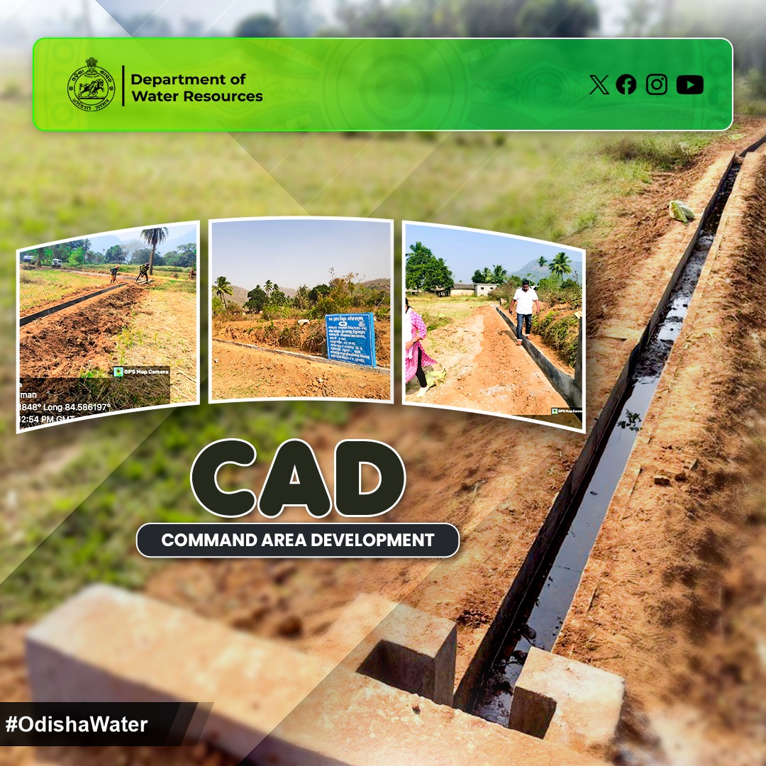 OdishaWater's tweet photo. The construction of the #FieldChannels in Ghanikumpa, Daspalla, #NayagarhDistrict under Kalaskhaman MIP Command has been completed. 936 meters of RCC-lined channel and 22 hydraulic structures built to irrigate 14.73 hectares of agricultural land. #OdishaWater
@CMO_Odisha https://t.co/Syz52M5g74