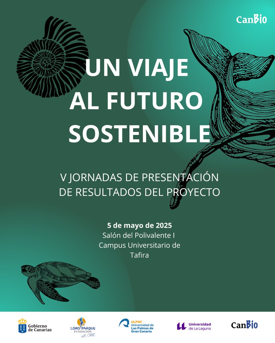 CanBIO (@canbiocanarias) on Twitter photo 🌿El próximo 5 de mayo, en el Salón Polivalente I del Campus Universitario de Tafira, en la @ulpgc_para_ti, el proyecto #CanBio celebra su V Jornada de Presentación de Resultados. 🌍
📝Inscripción: forms.gle/pkyK1vtAKmdTvL…
<a href="/LP__Fundacion/">Loro Parque Fundación</a> <a href="/ULL/">Universidad de La Laguna</a> <a href="/fg_ull/">FundaciónGeneral ULL</a> #gobiernodecanarias 🌿El próximo 5 de mayo, en el Salón Polivalente I del Campus Universitario de Tafira, en la @ulpgc_para_ti, el proyecto #CanBio celebra su V Jornada de Presentación de Resultados. 🌍
📝Inscripción: forms.gle/pkyK1vtAKmdTvL…
<a href="/LP__Fundacion/">Loro Parque Fundación</a> <a href="/ULL/">Universidad de La Laguna</a> <a href="/fg_ull/">FundaciónGeneral ULL</a> #gobiernodecanarias