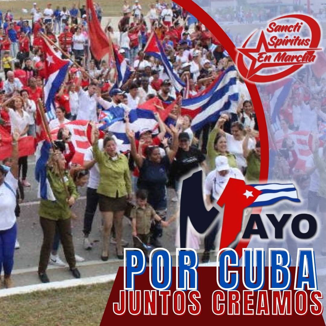 La gran plenaria sindical   #1Mayo este lunes #28DeAbril a las 2.00 pm en el Estadio José Antonio Huelga de #SanctiSpíritusEnMarcha será la antesala de lo que sucederá en la Plaza Mayor Serafín Sánchez Valdivia el próximo jueves 
Nos vemos 👇