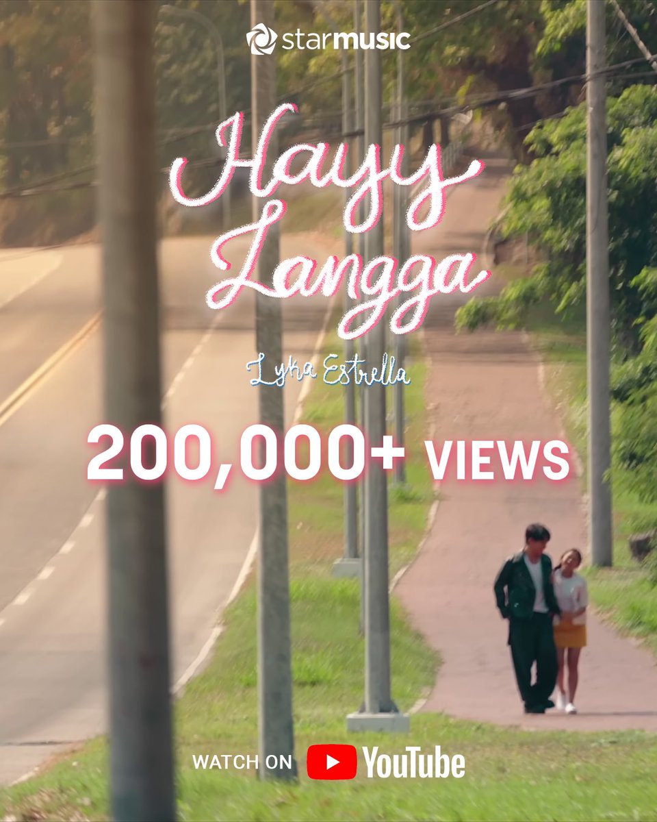 We did it, Langgas! 'Hayy Langga' hit 200K+ views in just 1 day! 💖

Congratulations to Lyka Estrella for the heartfelt interpretation, and to the powerful duo Raven Rigor and Kolette Madelo for making magic together! Keep it coming!🐰

📺 Watch here: youtu.be/Eu4Rj3KTpYw 

🔗