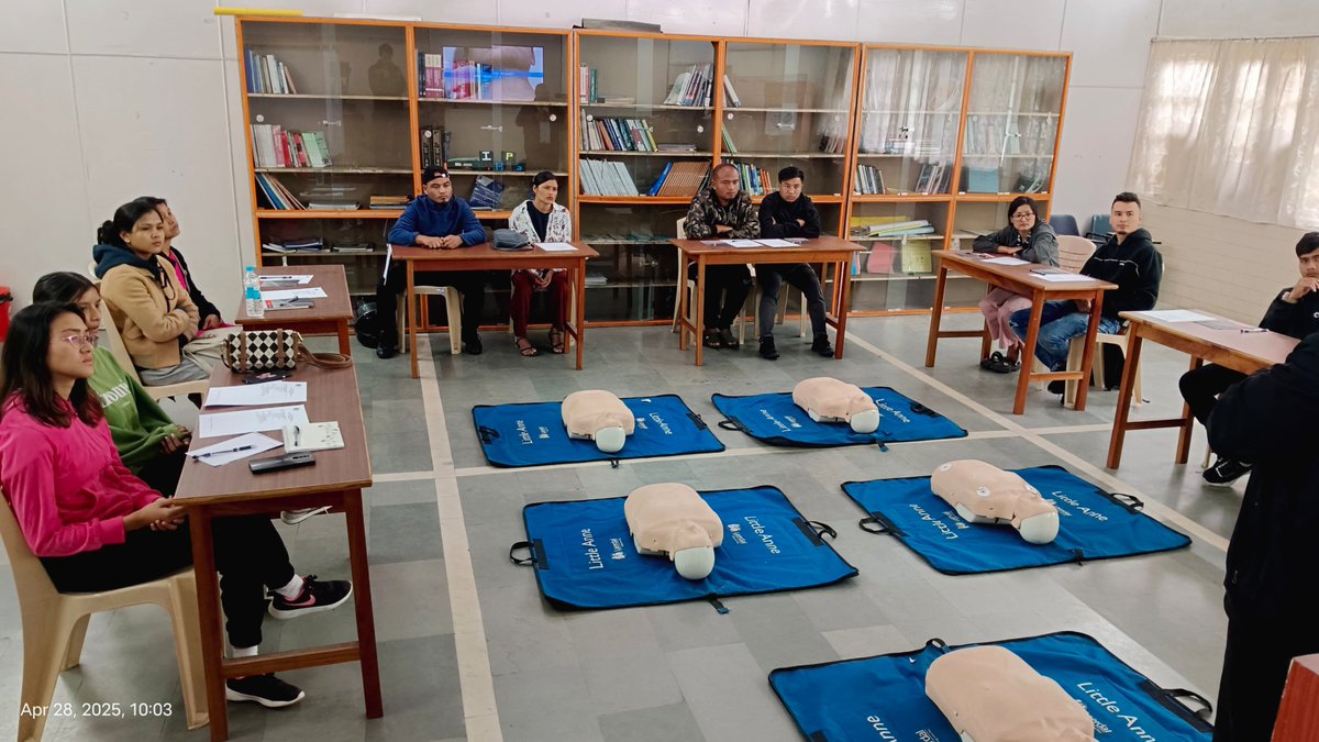 IIPH Shillong and True North Leisure Centre conducted a hands-on BLS training on April 28, 2025, at the Lawmali campus. Participants gained practical skills in CPR, AED use, and choking relief, with guidance from Dr. T. Jamir, Phibansuk Lyngdoh, and Isberth Tham (108) Shillong.