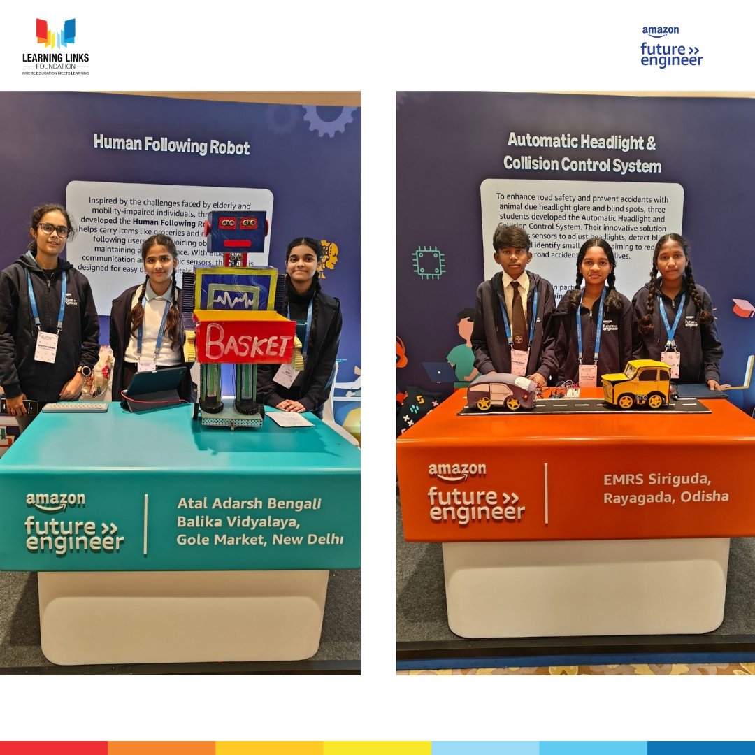 LLF_IN's tweet image. Innovation on full display at #AFESummit2025 in New Delhi! 💡✨
Students from Delhi &amp;amp; Odisha wowed us with STEAM projects—proof that #ComputerScienceForAll drives creativity, problem-solving &amp;amp; hope.
Grateful to #AmazonFutureEngineer for empowering tomorrow’s tech leaders.