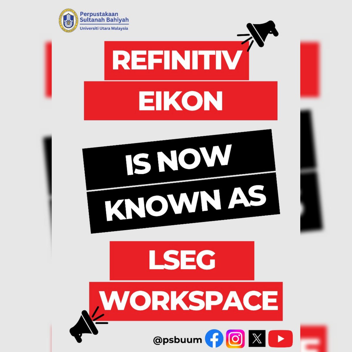 psbuum's tweet photo. Refinitiv Eikon is Now LSEG Workspace

Refinitiv Eikon, has now transitioned to LSEG Workspace.

This name change reflects the evolution and integration of Refinitiv into the London Stock Exchange Group (LSEG). https://t.co/atq3ay1Taj