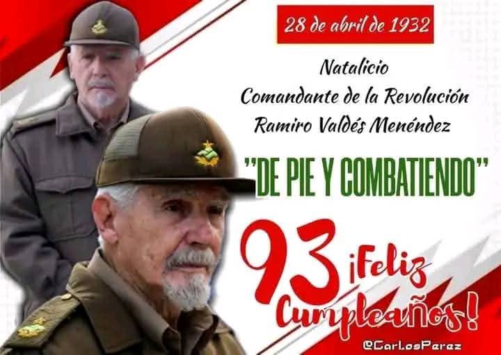 Muchas felicidades Comandante.  Gracias por su obra y ejemplo que es inspiración para los revolucionarios.  #DePieYCombatiendo por #Cuba #PinardelRío