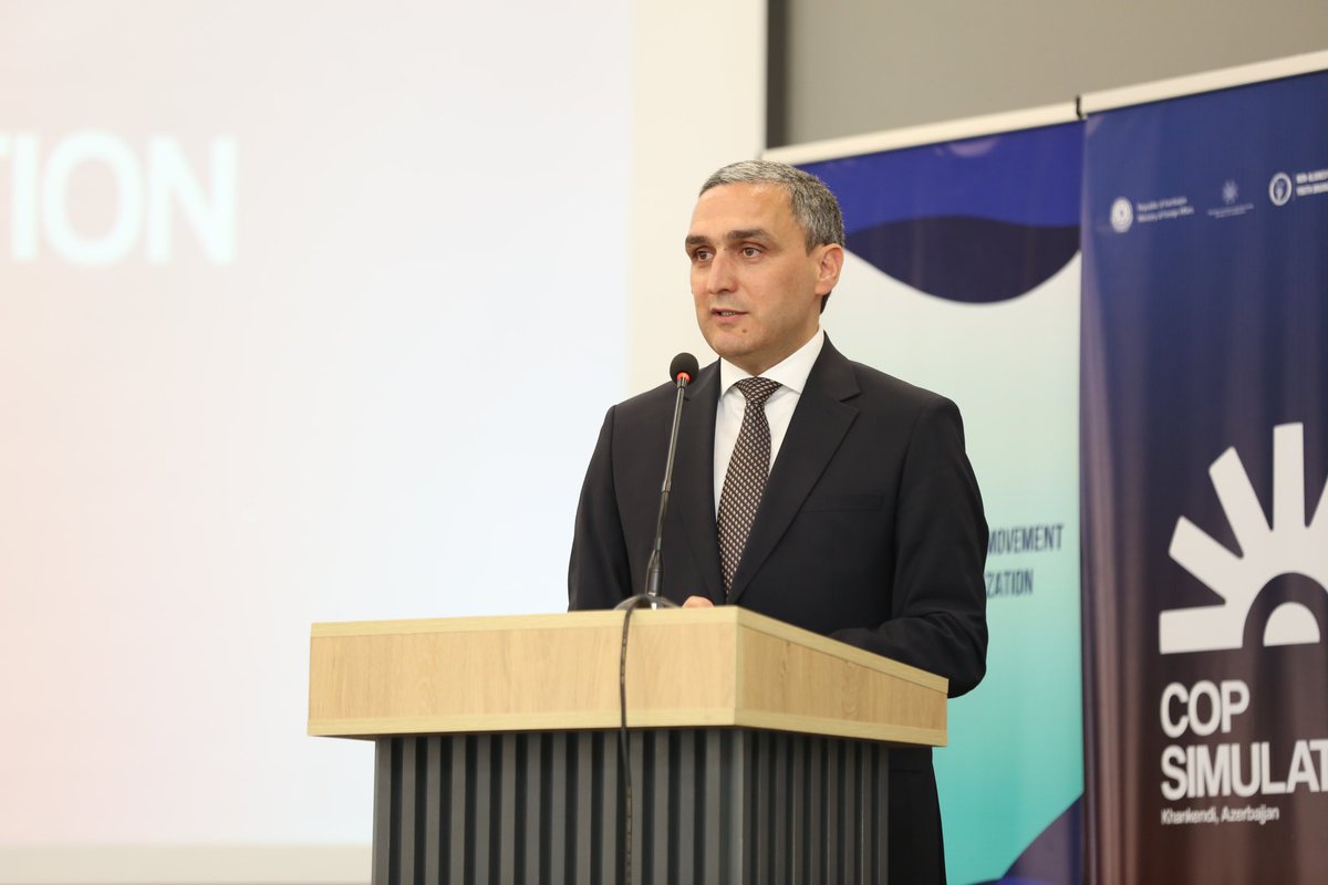 namyouthorg's tweet photo. On April 26, the opening ceremony of the #COPSimulation took off at @karabakheduaz!
The ceremony began with introductory remarks by the Rector of Karabakh University Dr. Shahin Bayramov (@Sh_Bayramov). https://t.co/vgRRvwqW5p