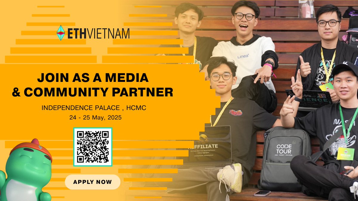 📣 MEDIA &amp; COMMUNITY PARTNERS, ASSEMBLE!📣

ETHVietnam 2025 — Vietnam’s ultimate Ethereum playground — is on the way, and we want you riding shotgun with us.

What’s in it for you?
✅ Your brand shining bright across our official channels
✅ Front-row seats to Vietnam’s biggest
