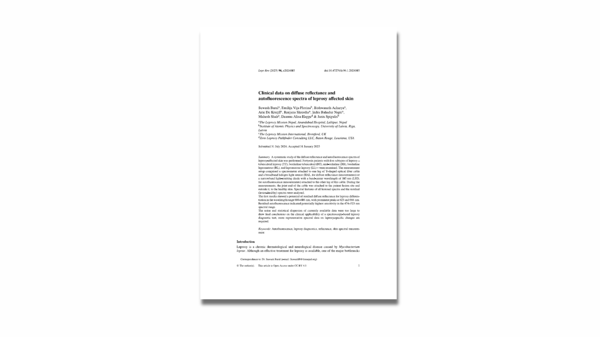 Leprosy Review (@leprosyreview) on Twitter photo Read Clinical data on diffuse reflectance and autofluorescence spectra of leprosy affected skin by Suwash Baral (<a href="/tlmnepal/">The Leprosy Mission Nepal</a> ) et al.
leprosyreview.org/article/96/1/2…
<a href="/LeprosyReview/">Leprosy Review</a> Volume 96/1
#IDTwitter #GlobalHealth #Health #Leprosy Read Clinical data on diffuse reflectance and autofluorescence spectra of leprosy affected skin by Suwash Baral (<a href="/tlmnepal/">The Leprosy Mission Nepal</a> ) et al.
leprosyreview.org/article/96/1/2…
<a href="/LeprosyReview/">Leprosy Review</a> Volume 96/1
#IDTwitter #GlobalHealth #Health #Leprosy