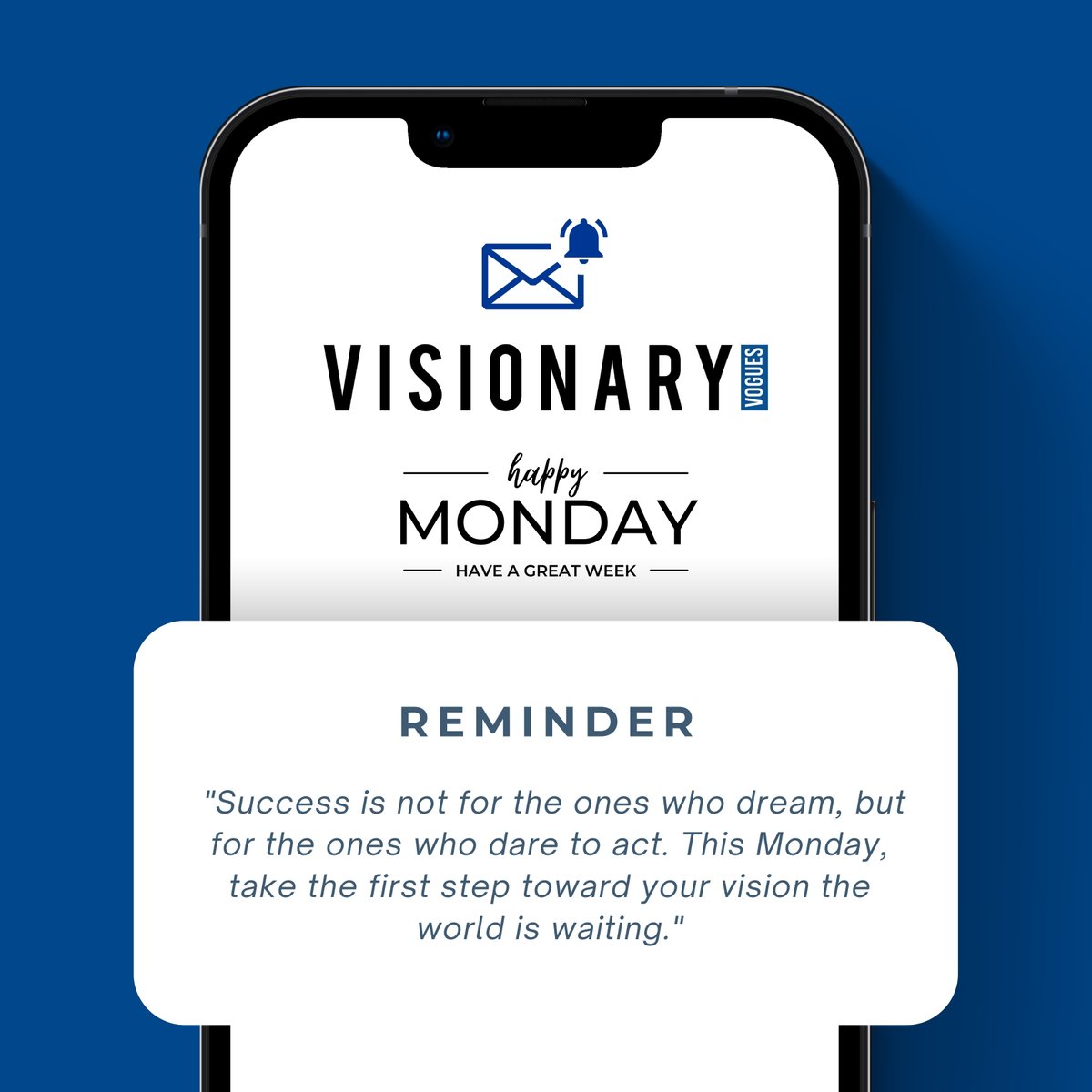 🌟 Monday Motivation from Visionary Vogues 🌟 Dreams don’t work unless you do. 🚀 

Take that brave step, fuel your passion, and make waves! 🌊 

#MondayMotivation #VisionaryVogues #StayInspired #LeadTheWay #MakeItHappen