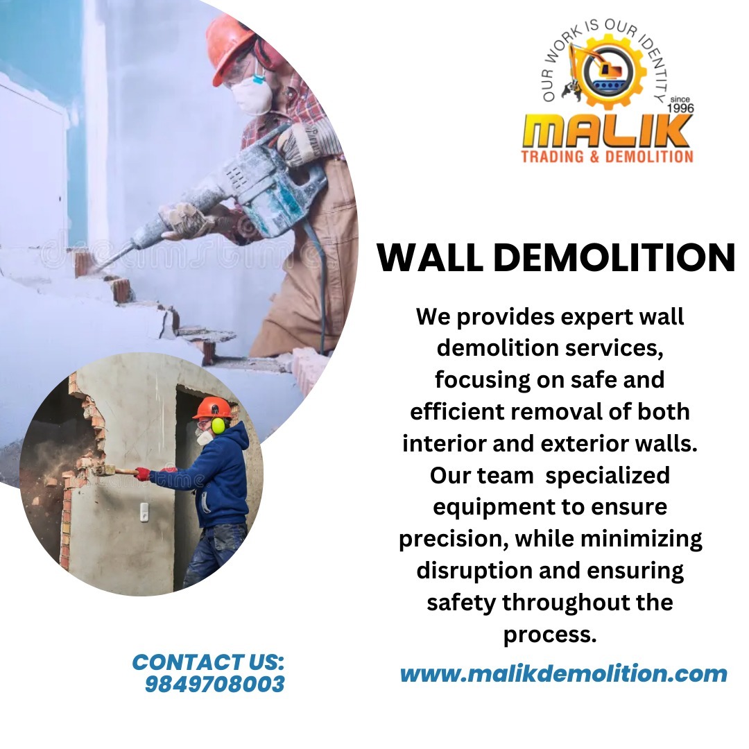 MalikDemoli96's tweet image. Wall demolition is the process of safely dismantling or removing walls in buildings, typically for renovation, remodeling, or structural changes.#WallDemolition
#DemolitionWork
#InteriorDemolition
#RenovationProject
#ConcreteRemoval
#DemoDay