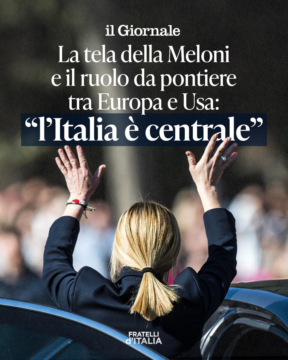 FratellidItalia's tweet image. La nostra Nazione è tornata al centro dell’Europa, non prende solo parte alle trattative ma ne detta la linea e diventa interlocutrice privilegiata nei rapporti con gli USA. 

L’Italia guidata dal Presidente Meloni svolge un ruolo cruciale e determinante.
