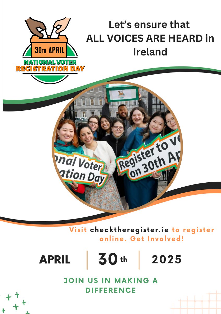 This Wednesday, April 30th 2025 is National Voter Registration Day. 

👉 Your vote is your voice - let’s make sure everyone is counted!
🔗 To register to vote go to: checktheregister.ie/en-IE/

#voterregistrationday #Presidentialelection #Teamddletb #dublinadulteducation