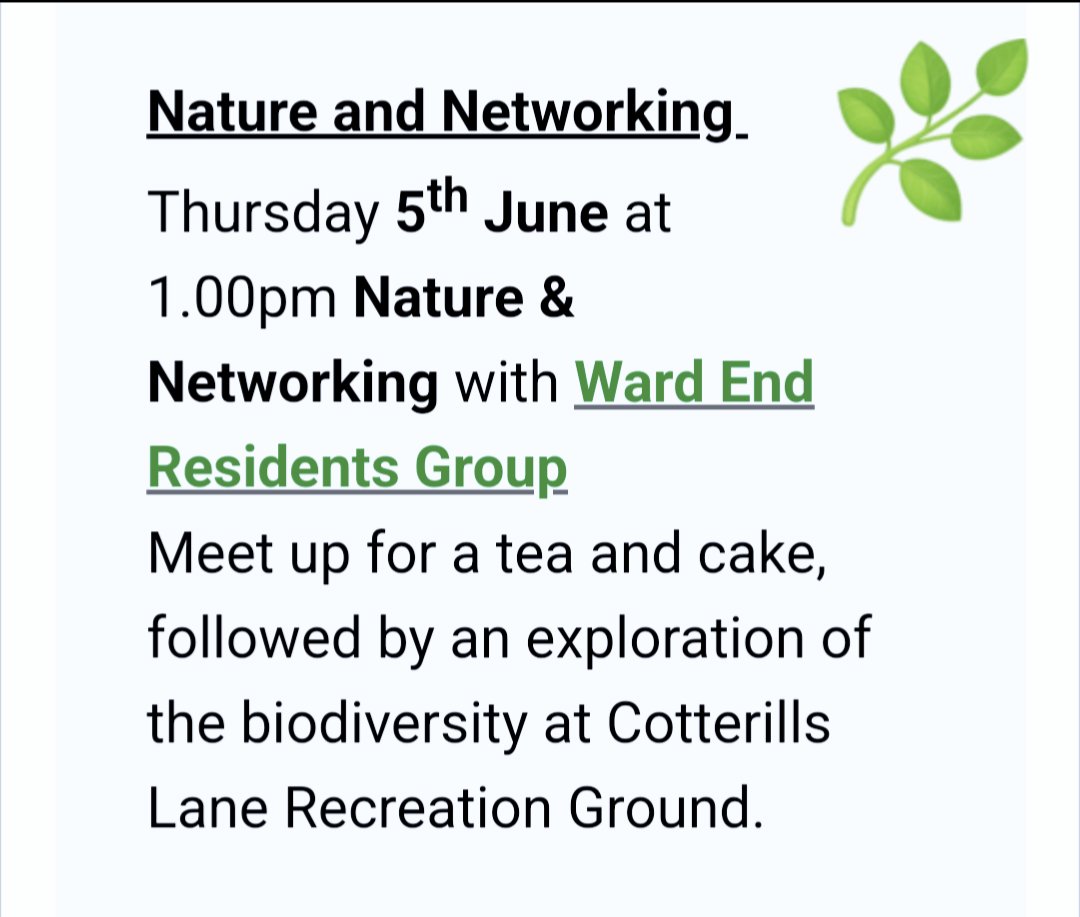 Ward End Residents' Glebe Farm & Tile Cross (@wardendgftc) on Twitter photo 🙂 Looking ahead with <a href="/Chris4Patches/">Chris Millward Jnr</a> <a href="/Team4Nature/">Team4Nature</a> ! WERG are featured in <a href="/BOSFonline/">BOSF - @bosfonline.bsky.social 🦋</a> 🎉Celebration Socials 🎉 for its 🌿 Nature & Network Event🦋 151-153 Cotterills Lane B8 3RY 👇 🙂 Looking ahead with <a href="/Chris4Patches/">Chris Millward Jnr</a> <a href="/Team4Nature/">Team4Nature</a> ! WERG are featured in <a href="/BOSFonline/">BOSF - @bosfonline.bsky.social 🦋</a> 🎉Celebration Socials 🎉 for its 🌿 Nature & Network Event🦋 151-153 Cotterills Lane B8 3RY 👇