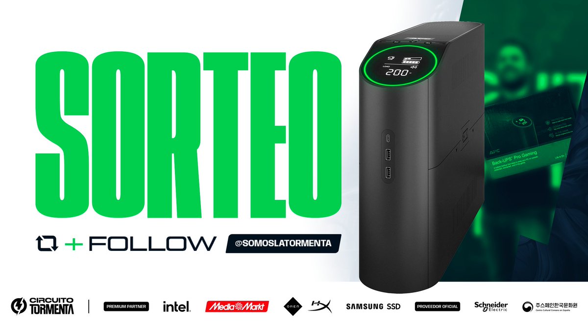 Circuito Tormenta (@somoslatormenta) on Twitter photo ⚡️ ¿Te ha pillado el apagón jugando? ¡Que no vuelva a pasarte!
Sorteamos un SAI Pro Gaming de la mano de <a href="/SchneiderES/">SchneiderElectric ES</a> 🔋🎮
Participa:
🔁 Haz RT
➕ Sigue nuestra cuenta
¡Que un corte de luz no arruine tu partida! 🔥 ⚡️ ¿Te ha pillado el apagón jugando? ¡Que no vuelva a pasarte!
Sorteamos un SAI Pro Gaming de la mano de <a href="/SchneiderES/">SchneiderElectric ES</a> 🔋🎮
Participa:
🔁 Haz RT
➕ Sigue nuestra cuenta
¡Que un corte de luz no arruine tu partida! 🔥