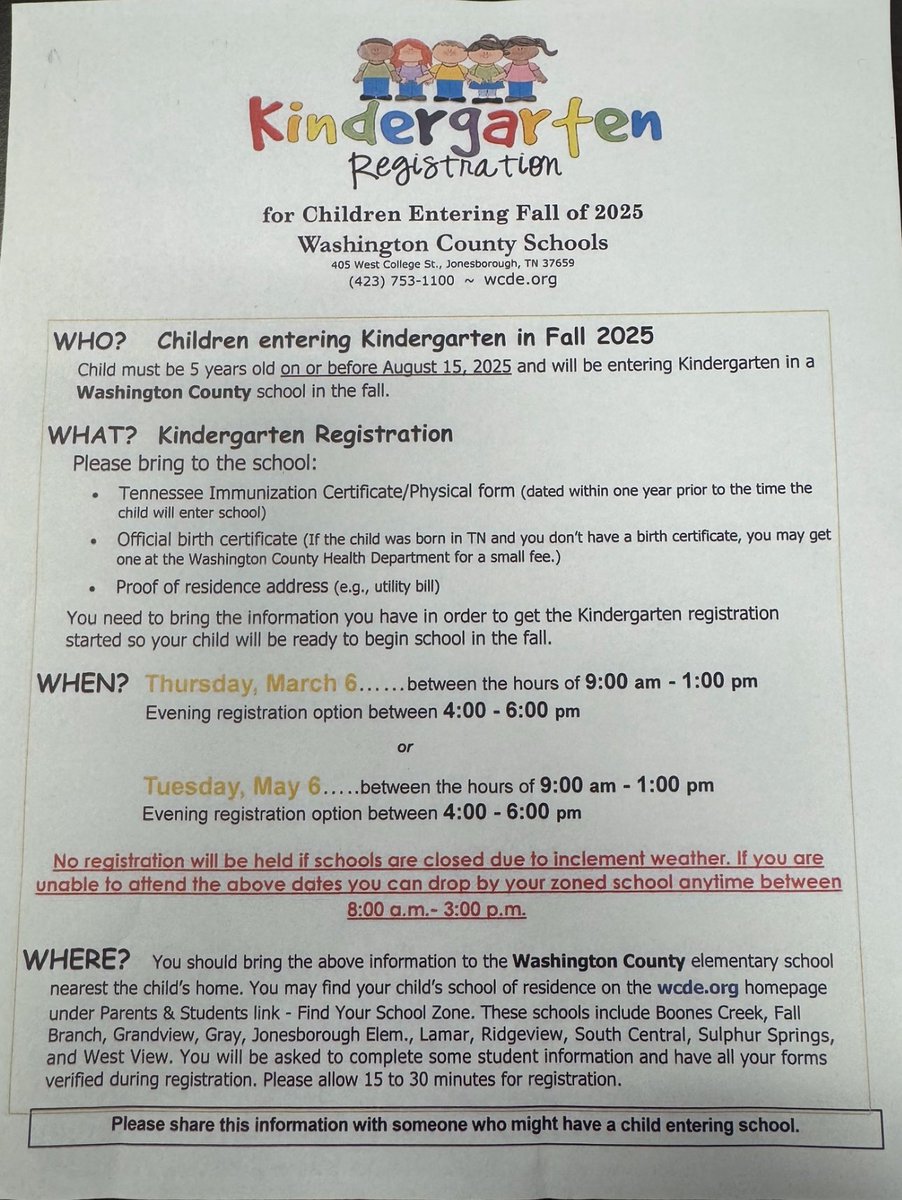 gray_elementary's tweet image. Gray families, Kindergarten registration time!!!! Read below for more info!