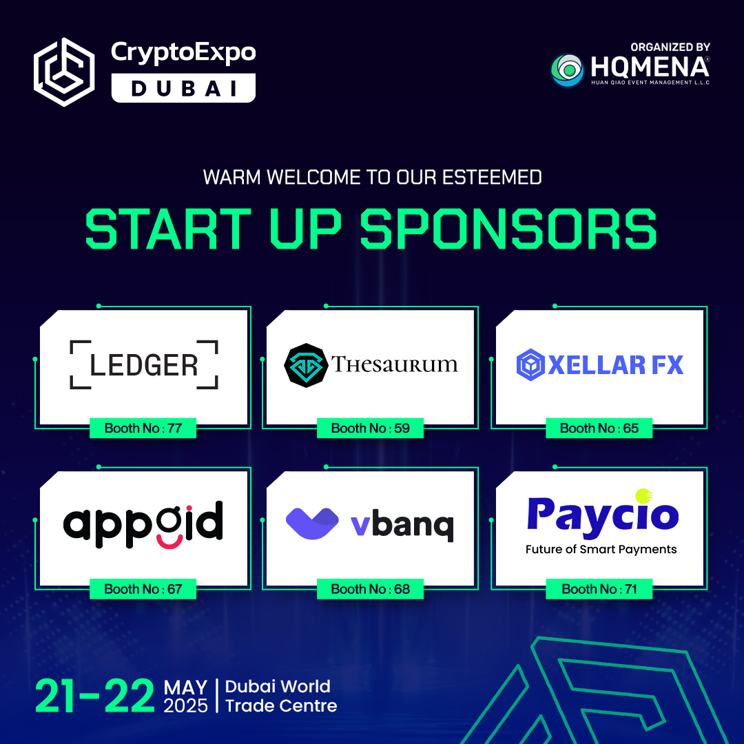 🚀We are thrilled to announce our 𝐒𝐭𝐚𝐫𝐭𝐮𝐩 𝐒𝐩𝐨𝐧𝐬𝐨𝐫 at Crypto Expo Dubai!

📍 𝐁𝐨𝐨𝐭𝐡 𝟕𝟕
<a href="/Ledger/">Ledger</a>, a fast-growing company enabling individuals and businesses to securely buy, store, swap, and manage digital assets. Built by industry experts, it pioneers security