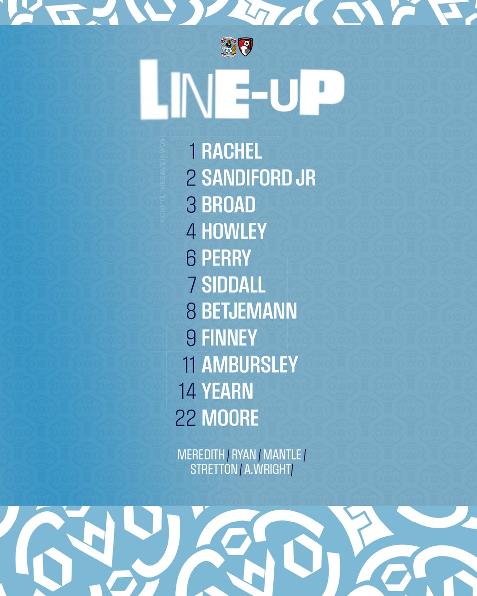 Your Under-21s team this afternoon. 📋