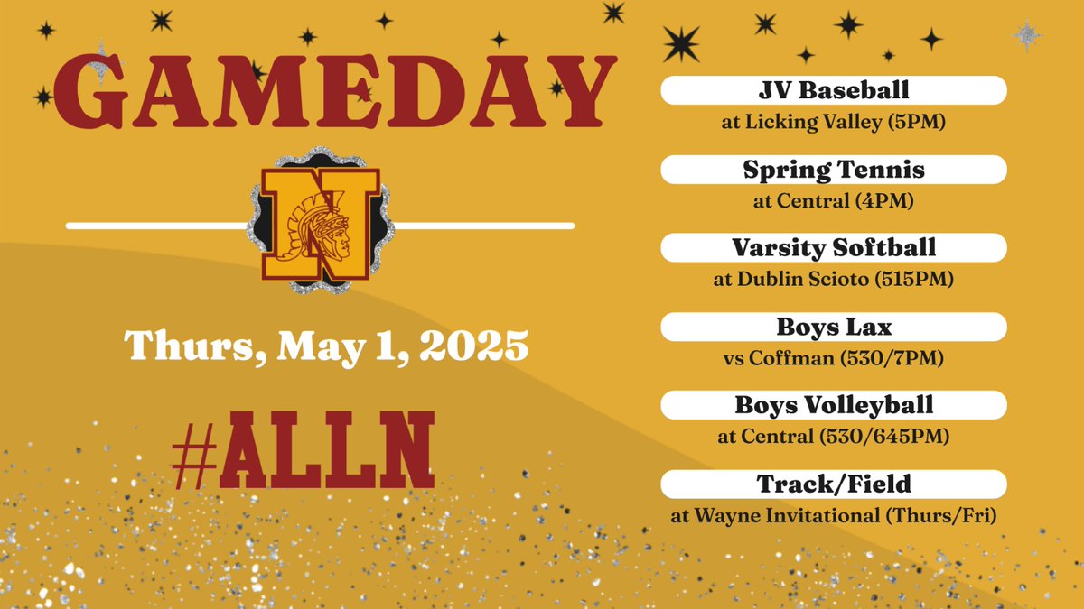 North Warriors AD (@northwarriorsad) on Twitter photo Busy Thursday night for the Warriors---best of luck to everyone in the Cardinal/Gold tonight!
<a href="/wnhs_track/">WNHS TRACK & FIELD</a> <a href="/wnhsboystennis/">wnhsspringtennis</a> <a href="/WNorthLacrosse/">WN Warriors Lacrosse</a> <a href="/wnhsbb/">Westerville North BB</a> <a href="/wn_softball/">WNSoftball</a>
#ALLN βΎοΈπΎπ₯π₯ππββοΈπββοΈ Busy Thursday night for the Warriors---best of luck to everyone in the Cardinal/Gold tonight!
<a href="/wnhs_track/">WNHS TRACK & FIELD</a> <a href="/wnhsboystennis/">wnhsspringtennis</a> <a href="/WNorthLacrosse/">WN Warriors Lacrosse</a> <a href="/wnhsbb/">Westerville North BB</a> <a href="/wn_softball/">WNSoftball</a>
#ALLN βΎοΈπΎπ₯π₯ππββοΈπββοΈ