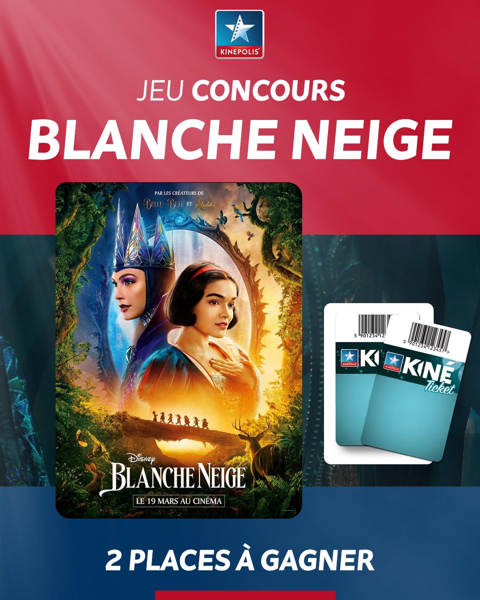 Kinepolis_FR's tweet photo. 👸🏻 𝗖𝗢𝗡𝗖𝗢𝗨𝗥𝗦 🍎

Tentez de remporter 2 invitations pour la séance de votre choix de 𝗕𝗟𝗔𝗡𝗖𝗛𝗘 𝗡𝗘𝗜𝗚𝗘 à Kinepolis ! 

Pour jouer : 
👉 Follow @Kinepolis_FR 
👉 RT 
👉 La ville de votre Kinepolis en commentaire 

Bonne chance 🍀 https://t.co/O8OwhnUHcE