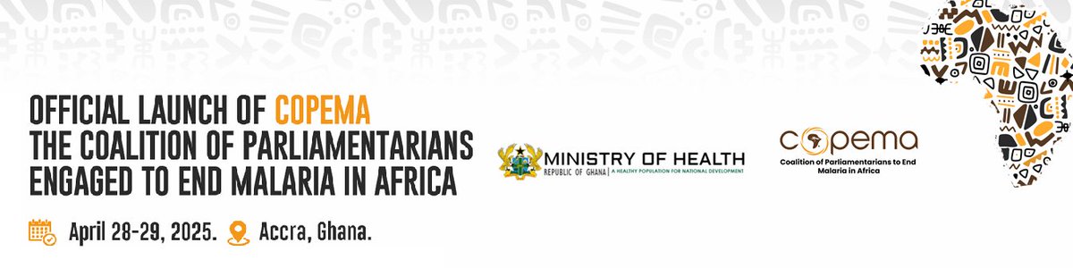 Happening Live.
Accra is hosting the official launch and the first Regional Strategic Meeting of the Coalition of Parliamentarians to End Malaria in Africa. #COPEMA