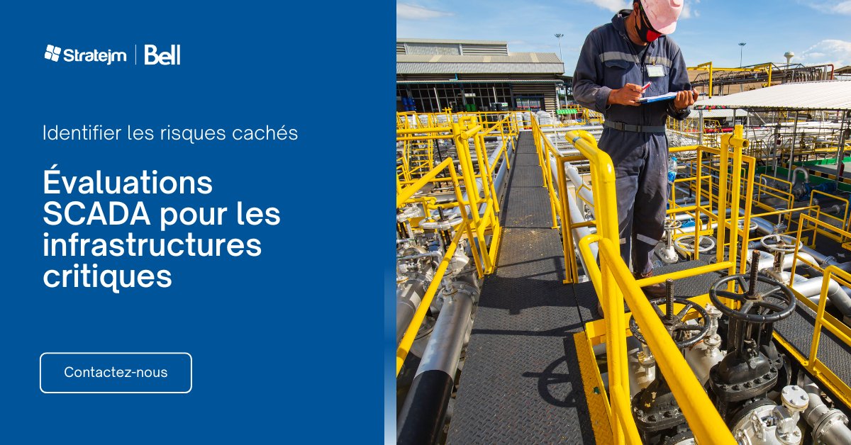 stratejm's tweet photo. Les systèmes SCADA soutiennent nos infrastructures critiques. Bell les protège grâce à des évaluations expertes, des stratégies de résilience et un soutien à la conformité.
Connectons-nous: https://t.co/KcABE9eLxG
#SCADA #Cybersécurité #InfrastructuresCritiques #BellCanada https://t.co/dOKEku9HE9