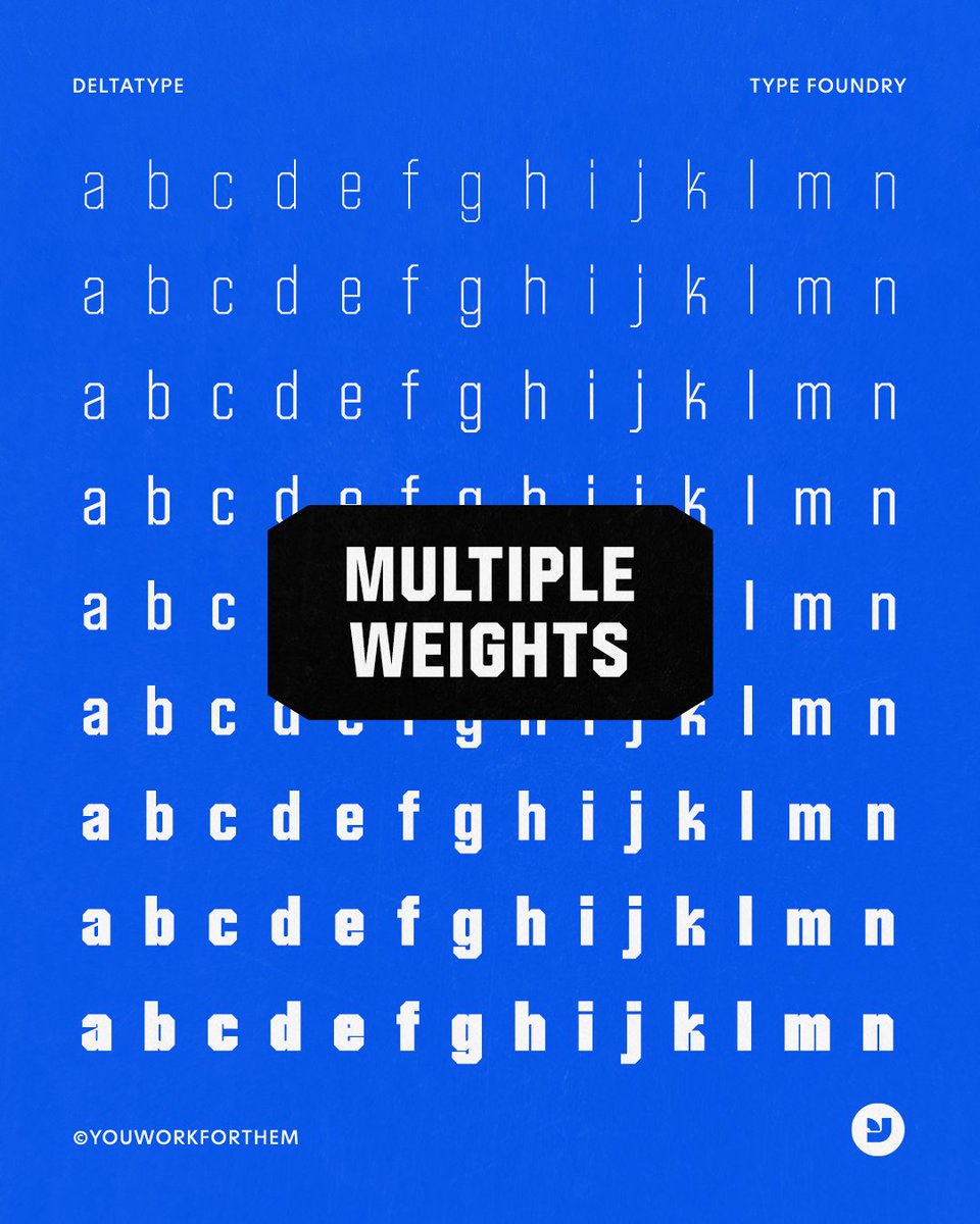 50% Off Deltatype 🔥

Modern, award-winning type—crafted for today’s creatives. For two weeks only, grab Deltatype’s full collection at half price, only on YouWorkForThem. 

⤵️ Download now:
🔗 ywft.us/3a95b09d

#youworkforthem #fontsale