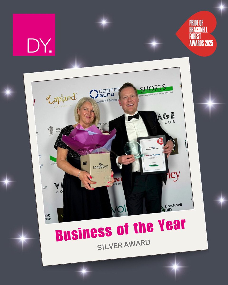 🩷We were genuinely humbled to receive the Silver Award for Business of the Year at the Pride of Bracknell Forest Awards on Friday evening. 

✨The event celebrates individuals, charities &amp; businesses who make Bracknell such a special place, and we are honoured to be recognised.