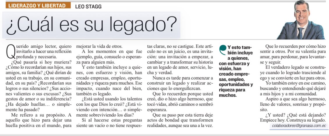 LeoStagg's tweet photo. !Buen día! Hoy quiero hacerte una pregunta sencilla, pero profunda:
¿Qué legado estás dejando?
Escribí este artículo para recordarnos que nunca es tarde para construir algo que trascienda. Te invito a leerlo, reflexionar… y empezar a dejar huellas de amor y propósito en el mundo https://t.co/yBXyxbOCAy