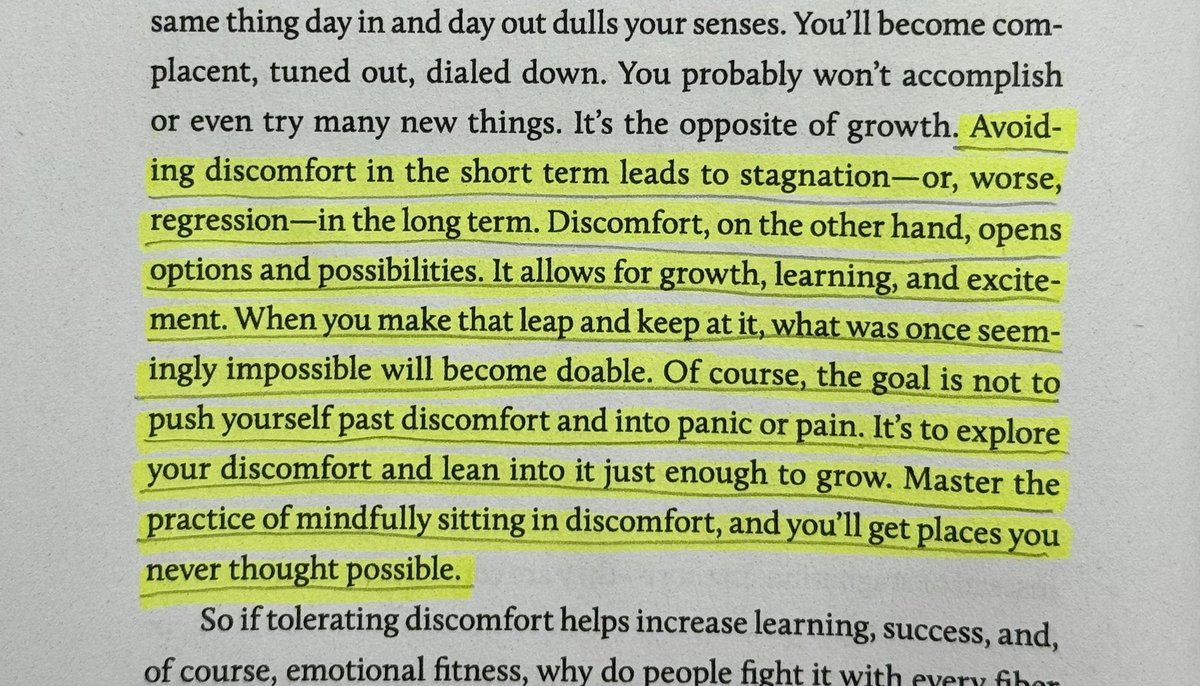 Discomfort opens options and possibilities: