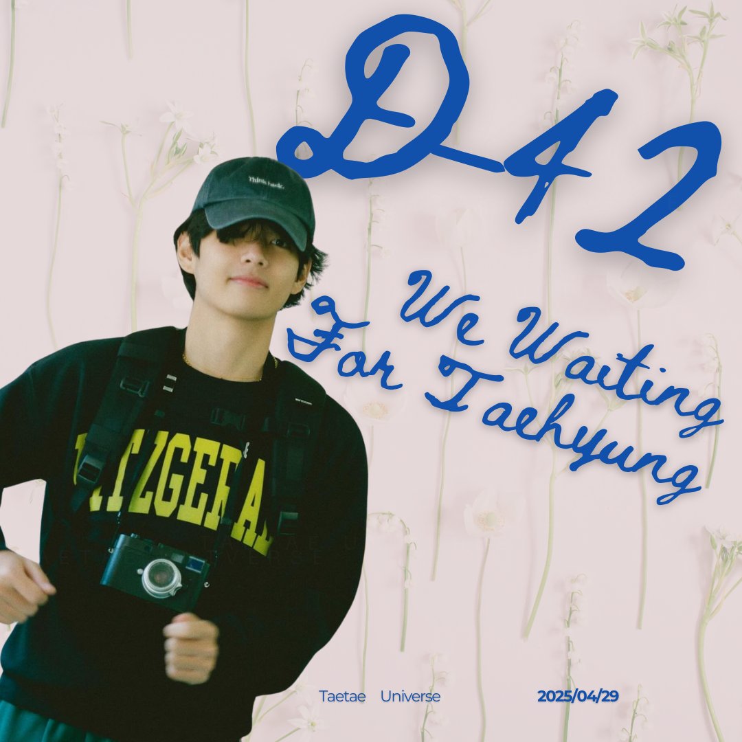 🐻 #テヒョンさんに会えるまで 42日🗓️

2025.4.29
テヒョンさんに会える日が１歩ずつ近づいています。
どんなふうに再会の喜びを伝えることができるだろうか、考える日々です。
不在の間も沢山テヒョンさんの音楽を聴いていたことを証明できたらいいですよね♪

#WeWaitingForTaehyung