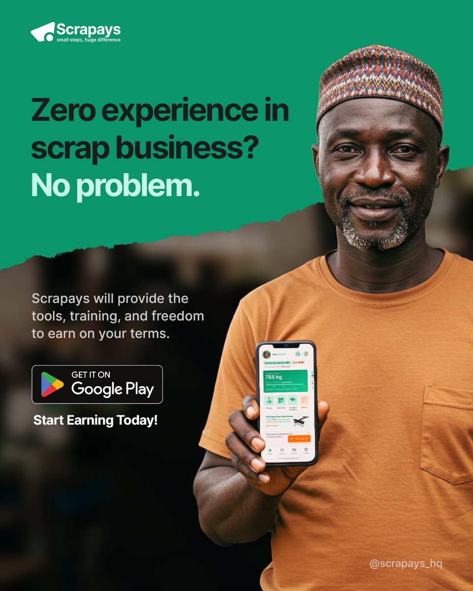 With the Scrapays Agent App, you get access to free training, real-time material pricing, and all the tools you need to succeed, even if you're starting with zero experience. Download the Scrapays Agent App to get started TODAY!

#ScrapBusiness #wastetowealth