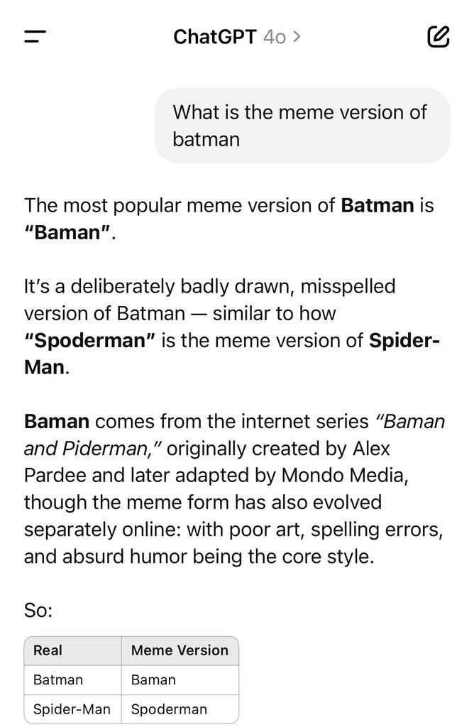 bui_lder's tweet photo. @NFTDEFILAND Check this lore out… $baman  the equivalent of #spoderman but unlike #Spoderman it has not hit ray and still in pumpfun.. the meme goes as far back as 2009 and has some series on YouTube.. crazy lore.. 

https://t.co/tg0LC2M988 https://t.co/gcADUP3nfB