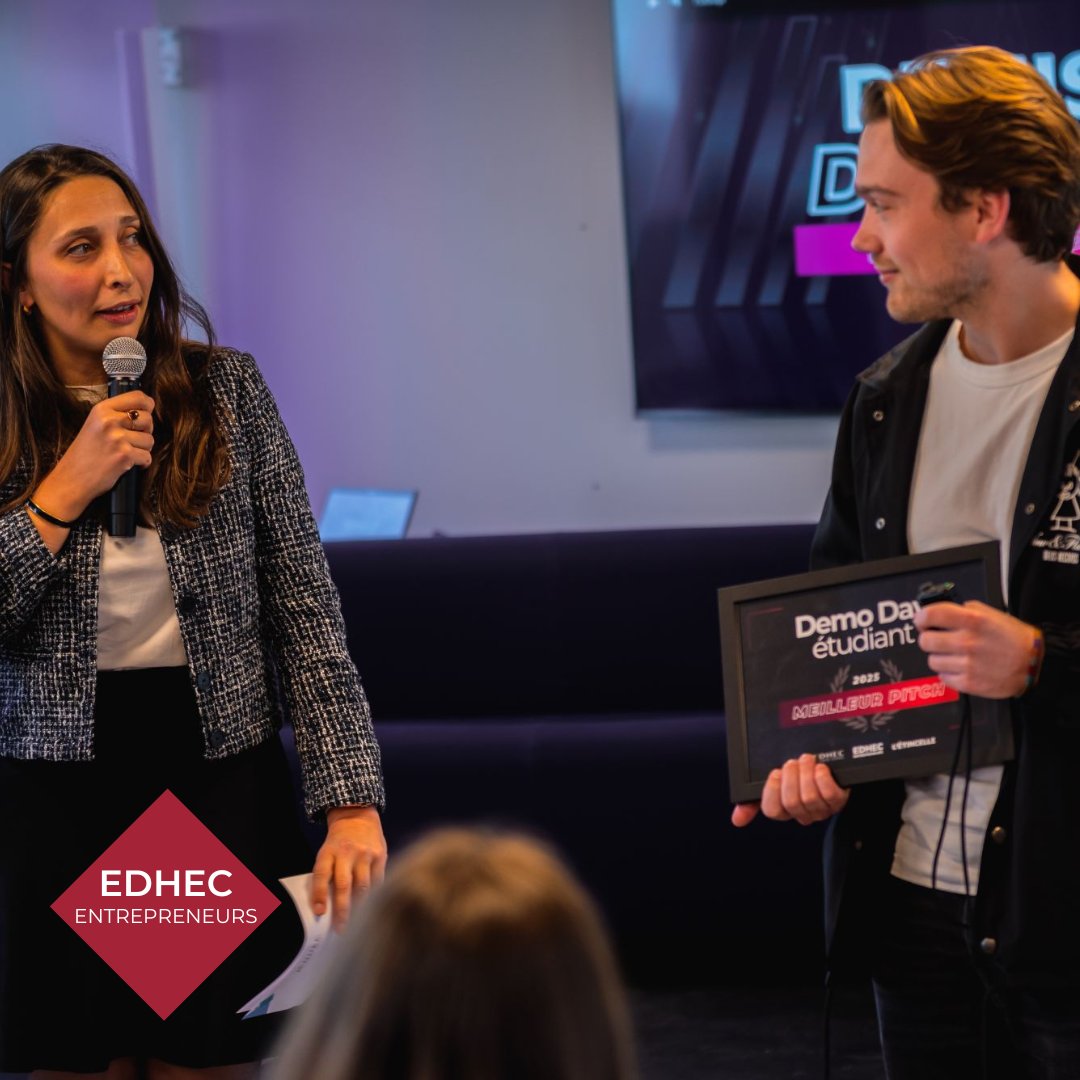 EDHEC_BSchool's tweet image. 🎉 Louis Desry remporte le 1er Demo Day d'#EDHECEntrepreneurs ! 🚀 Il représentera #EDHEC à #STATIONF le 22 mai.