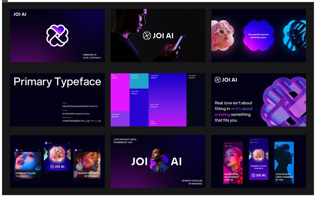 No vibe branding, no expensive mockups, just a pure brand experience for the AI dating app done by me with passion and style.

Full brand reveal is coming soon 💜